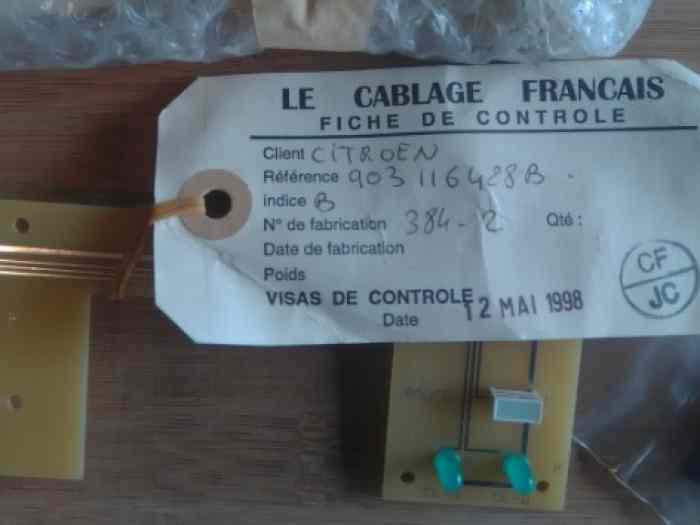 CARTE DASHBOARD CITROEN SAXO KC usine - Neuf 1