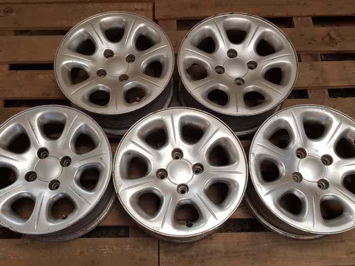 Lot de 5 jantes Toulouse Saxo VTS en 14 grise 0