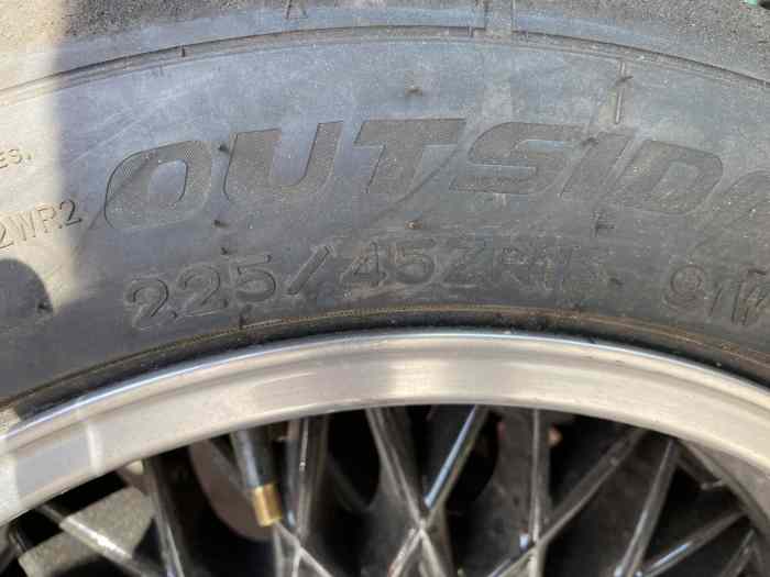 8 jantes 15 pouces BBS BMW 635 CSI Groupe A (8 pouces Av et 9 pouces Ar) avec pneus (225/45 Av et 245/40 Ar) 4