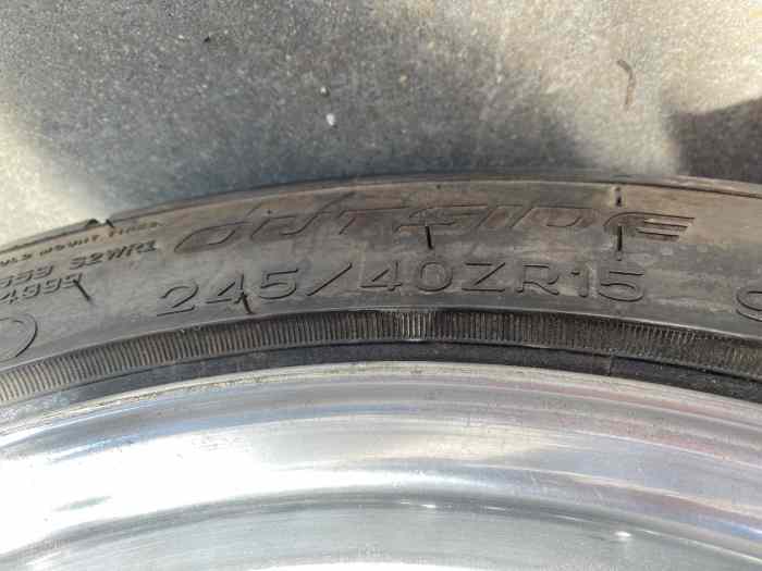8 jantes 15 pouces BBS BMW 635 CSI Groupe A (8 pouces Av et 9 pouces Ar) avec pneus (225/45 Av et 245/40 Ar) 3