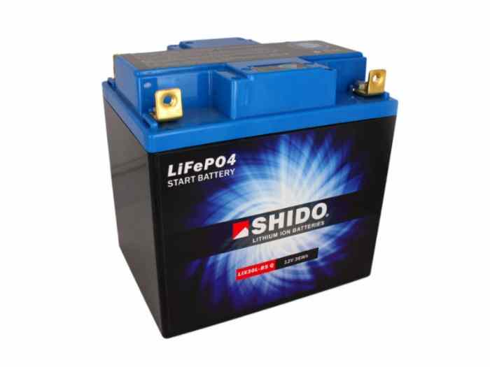 BATTERIE LITHIUM SHIDO 30A 12V 2KG 0