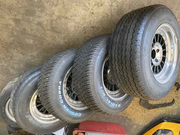 5 jantes 15 pouces BMW 635 CSI Groupe A (2x 9 pouces et 3x 8 pouces) jantes seules sans pneus 1