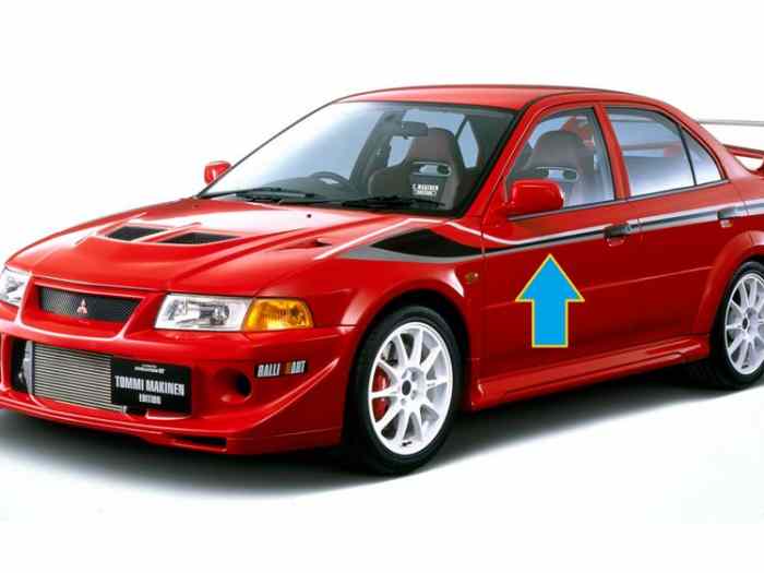 Kit autocollants origine MITSUBISHI Lancer Evolution 6 TME 6.5