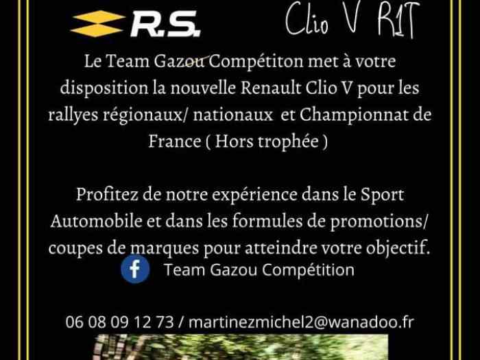 Gazou Compétition loue Renault Clio 5 Rally 5 3