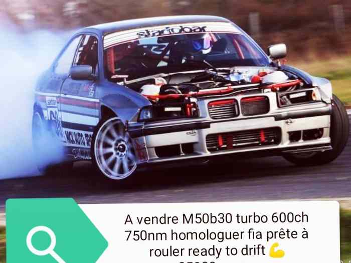 bmw e36 turbo m50b30 driftcar 600ch 750nm 0