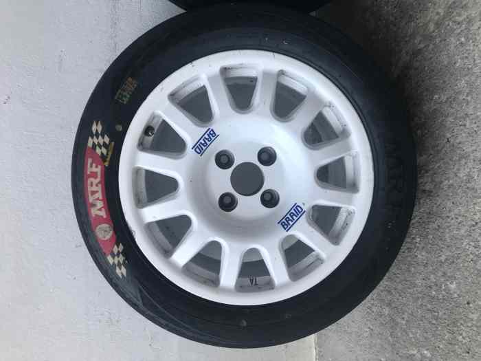 LLANTAS BRAID FULLRACE TA EN 15 (4X100)+ NEUMATICOS MRF ZTA FIA 0