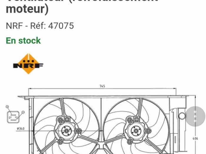 Double SPAL Ventilateur 306 Peugeot ou Citroën 3