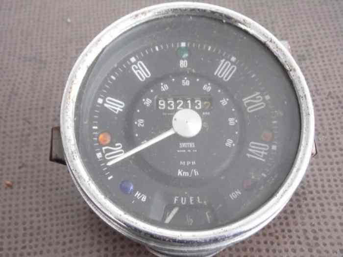 COMPTEUR SMITHS 140 KM/H AUSTIN MORRIS MINI MK1 A RESTAURER 0