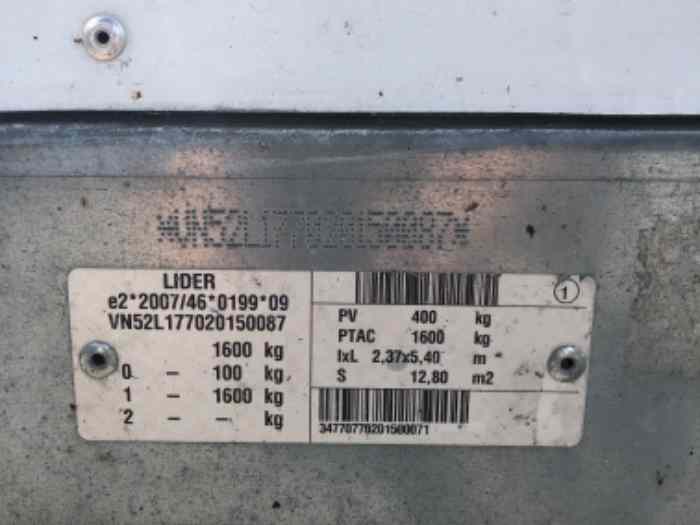 Remorque fermée Lider 2