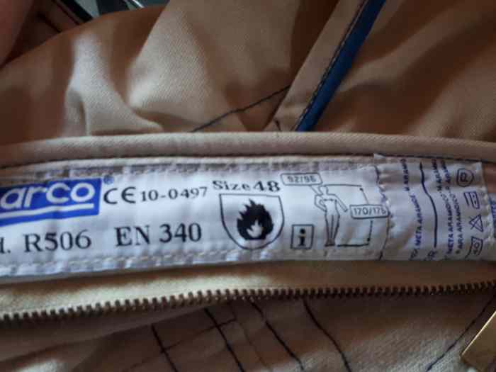combinaison de rallye sparco blanche écru taille 48 3