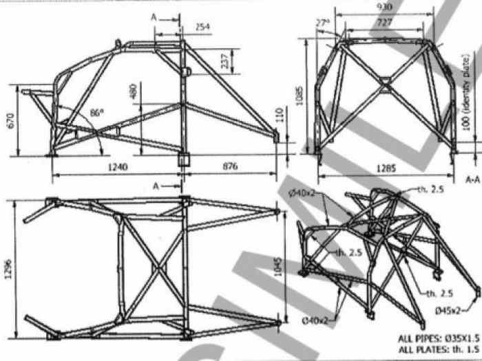 Arceau Sassa Gros Modele pour Peugeot 206 2 portes.