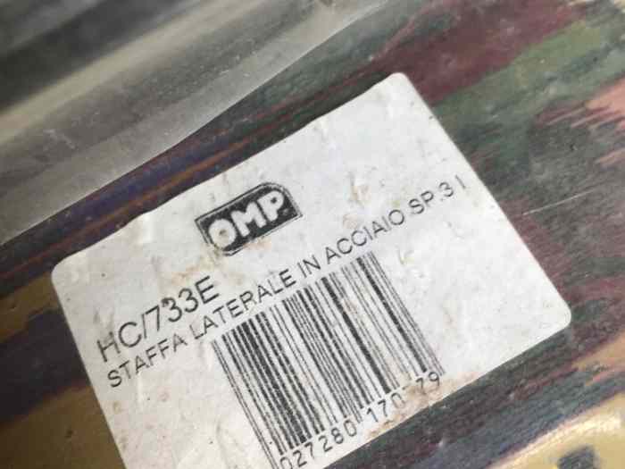 NEUF Baquet fixations acier OMP 4