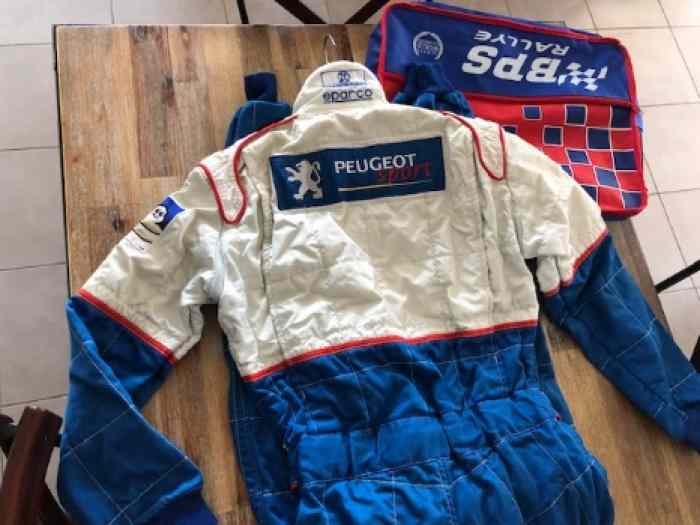 Combinaison pilote vintage Peugeot sport sparco 2