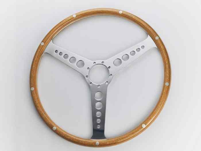 VOLANT BOIS ET ALU MOTO-LITA JAGUAR 16