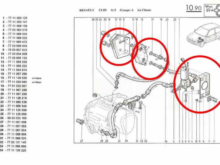 Pompe à huile de boîte de vitesses Renault 11 GrA et Clio GrA 2