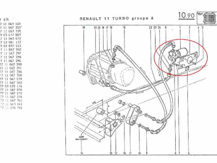 Pompe à huile de boîte de vitesses Renault 11 GrA et Clio GrA 3