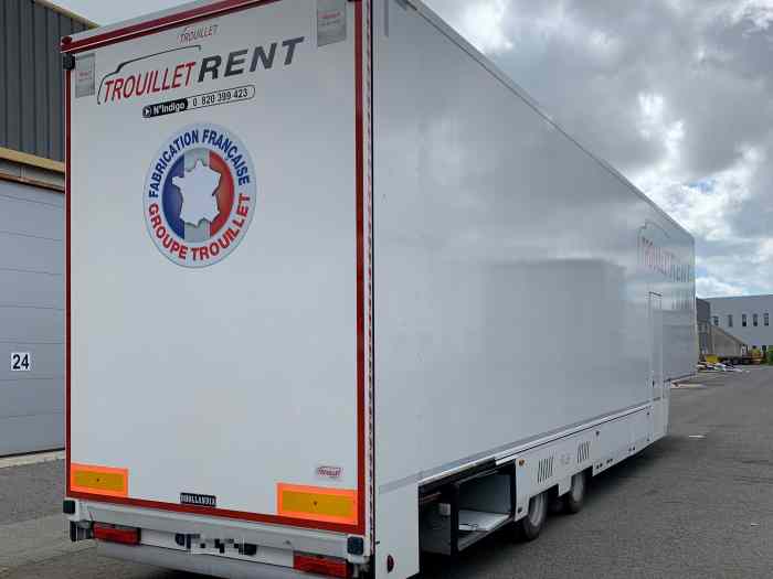 SEMI REMORQUE PORTE VOITURES 26T 6 PLACES AVEC HAYON A COLONNE pièces et voitures de course à