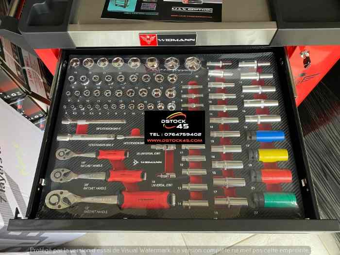 Servante widmann a outils 8 tiroirs 7 remplis neuve 1