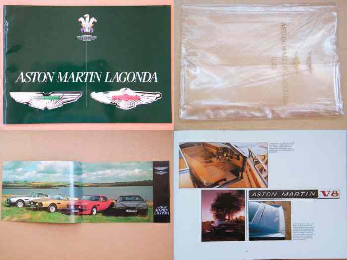 Aston Martin Vantage V8 1985 et Lagonda Ensemble de documents originaux 1