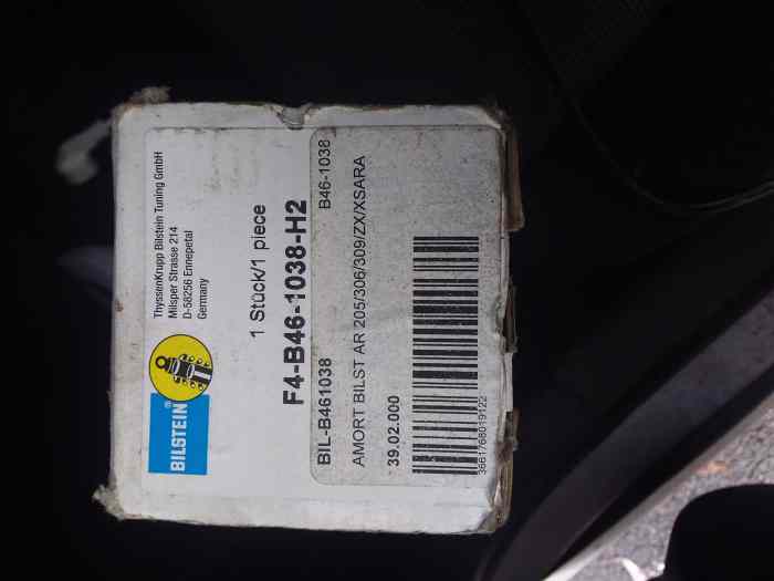 2 amortos arrieres NEUFS BILSTEIN Peugeot/Citroën 205,306,XSARA 1