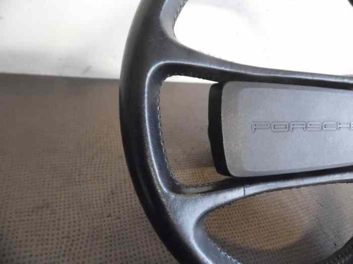 VOLANT CUIR NOIR 94434708402 PORSCHE 924 & 944 3