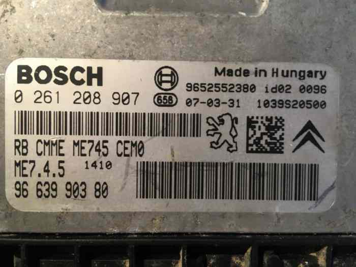 Calculateur ECU moteur Citroen C2 1.6 - 16vts + faisceau côté moteur complet à vendre 0