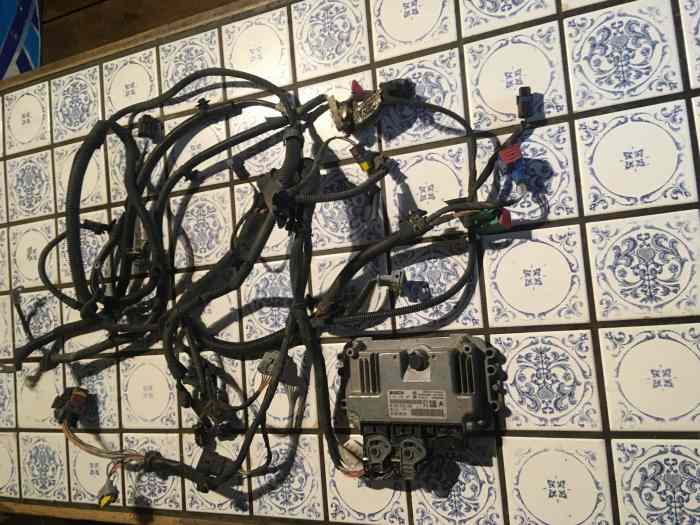 Calculateur ECU moteur Citroen C2 1.6 - 16vts + faisceau côté moteur complet à vendre 3