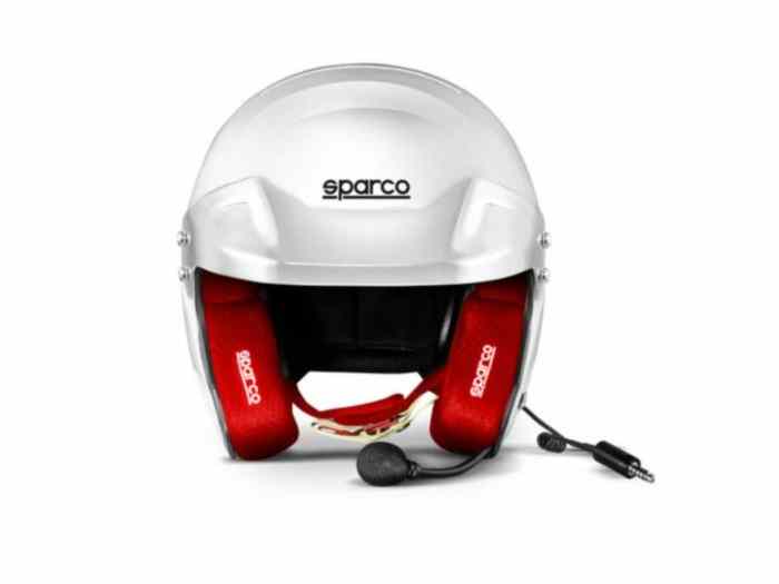 CASQUE JET FIA SPARCO RJ-I BLANC/MOUSSES ROUGES 0