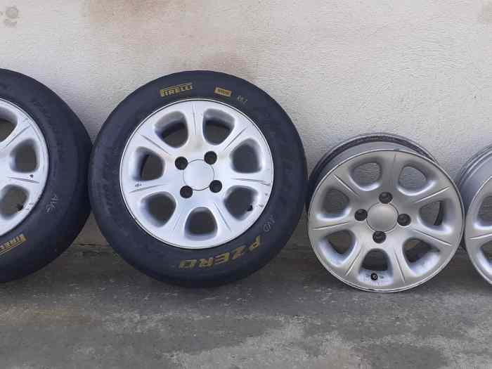 Jantes saxo vts 14 pouces + pneus pirelli rk7 0