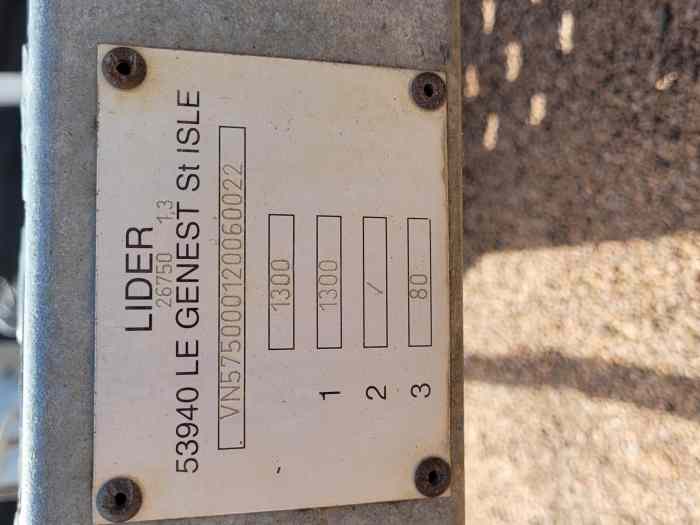 VENDU Remorque porte voiture lider – photo 2 sur 2