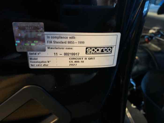 Baquet sparco 1