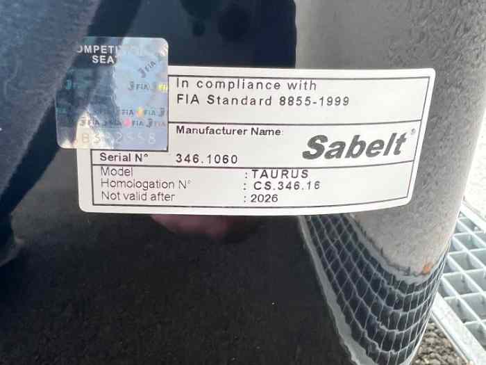 Siege CLIO 5 V RS PERFORMANCE SABELT TAILLE L NEUF 1