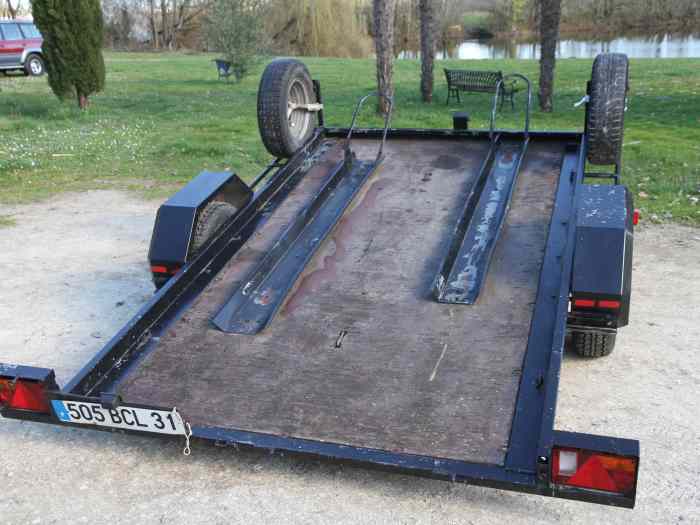 Plateau basculant 1400 kg pour Kart cross ou grosses motos 1