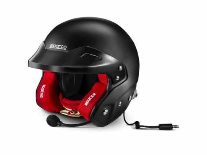 CASQUE JET FIA SPARCO RJ-I NOIR/MOUSSES ROUGES 0