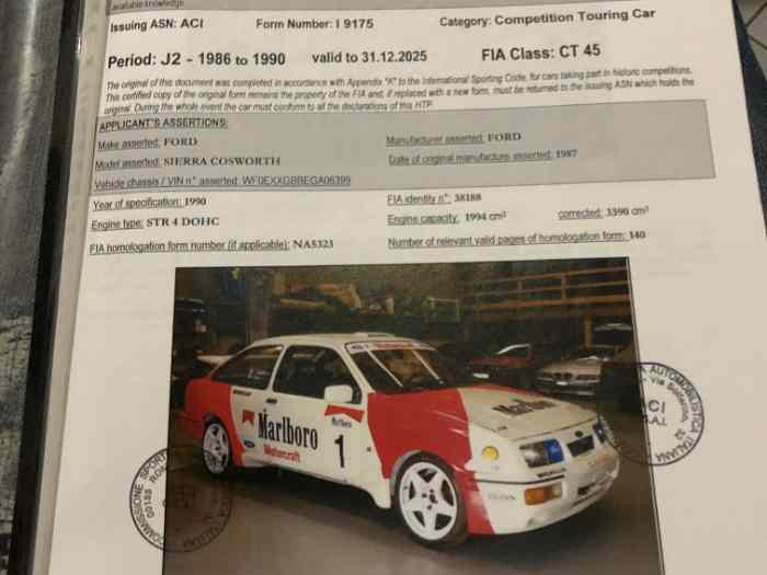 FORD SIERRA GRUPPO A 2RM EX GB 4