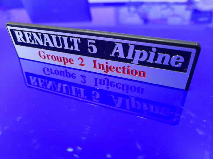 renault 5 alpine tableau de bord alu monogramme groupe 2 injection 1