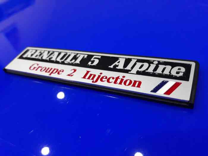 renault 5 alpine tableau de bord alu monogramme groupe 2 injection drapeau français