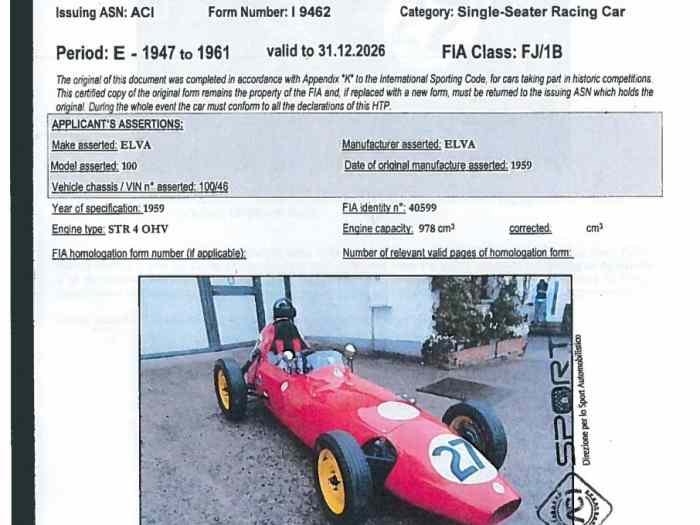 ELVA 100 Formula Junior 1959 2