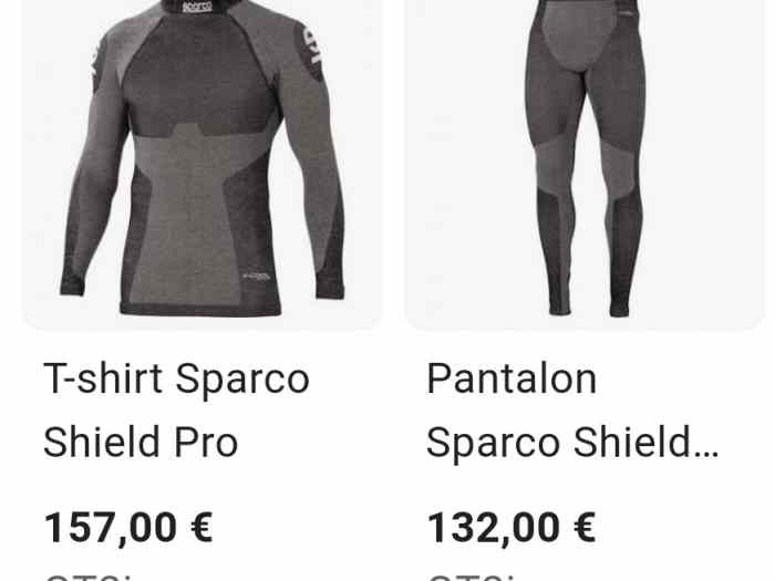 Sous vêtements Shield Pro Sparco 1