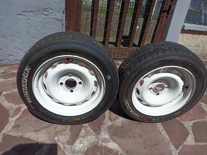 8 pneus hanckook 17/56/14 sur jantes 106 rallye 5
