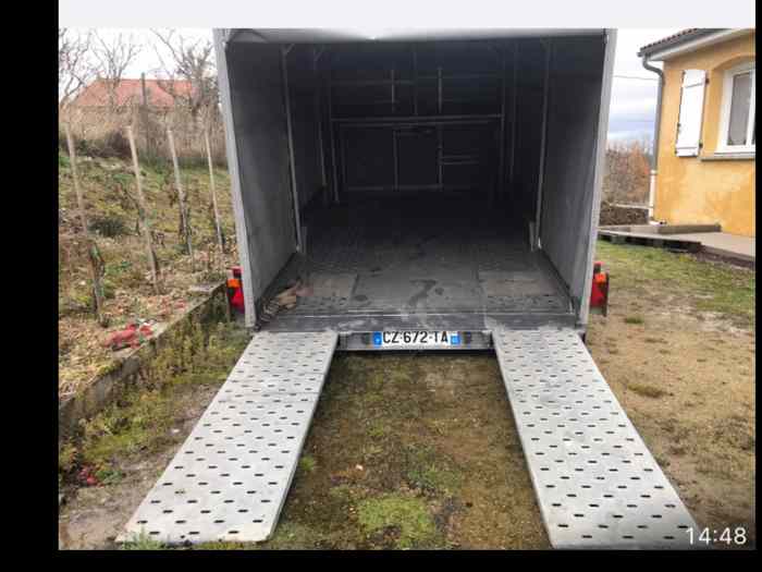 Remorque porte voiture fermée 1