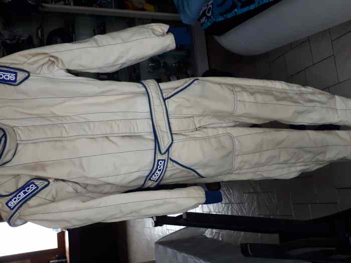 combinaison de rallye sparco blanche écru taille 48 0