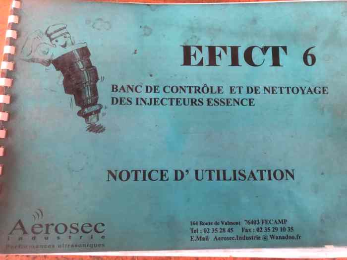 BANC DE TEST ET NETTOYAGE INJECTEURS ESSENCE 2