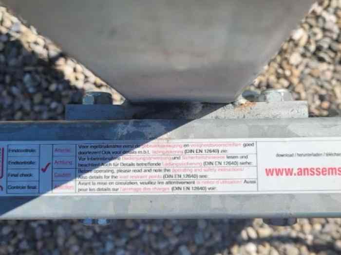 REMORQUE 2 ESSIEUX FREINES AMT 1500.400 ECO PORTE-VOITURE DETAREE 1100 KG PERMIS B96 3