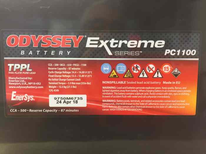 Batterie Odyssée Extrême PC 1100 . 1
