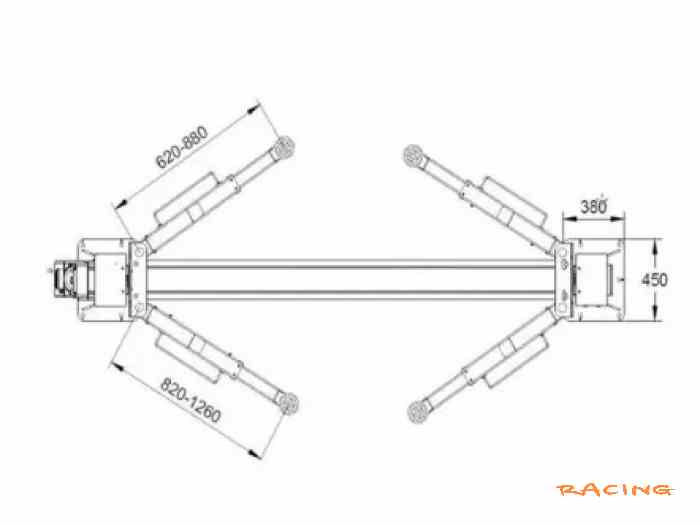 Pont élévateur 2 colonnes 4t 220v ou 380v automatique 2