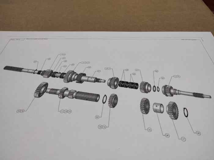 Pignonnerie quaife taille droite boite type 9 V6 1