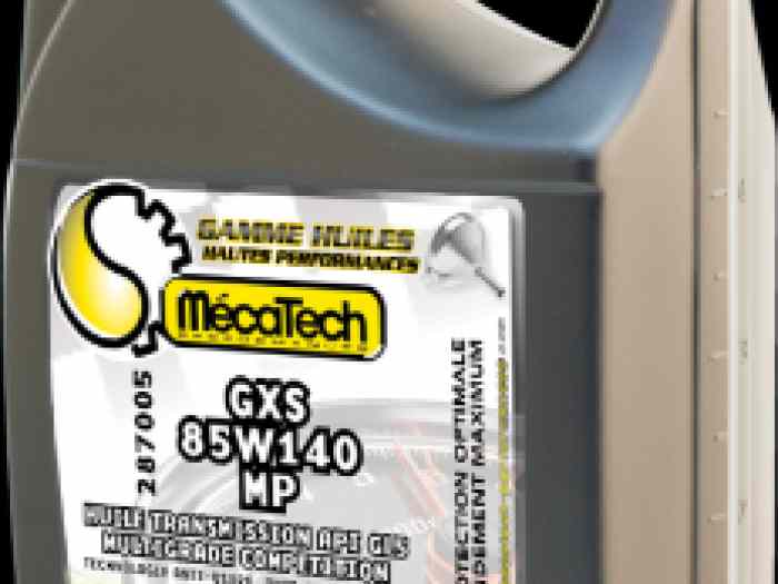 Mecatech GXS 85W140 MP - huile transmissions compétition - 5 litres 0