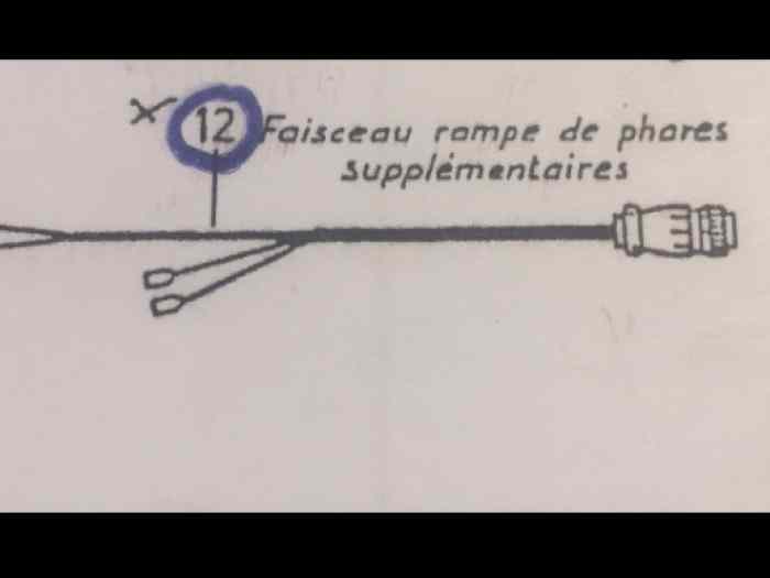 Faisceau rampe de phares R11 groupe A 2