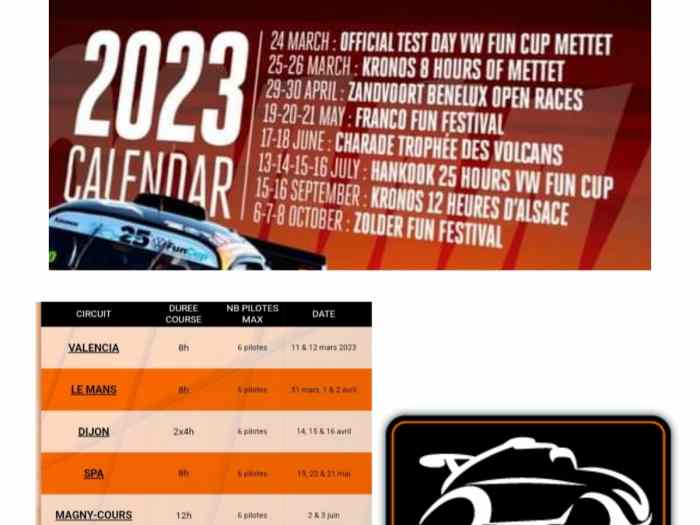 Pilotes Fun cup evo 3, 2023